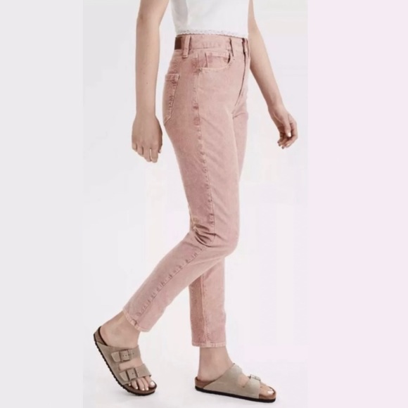 NEW American Eagle Pink Corduroy Mom Jeans Plus Size 22 - Picture 7 of 13
